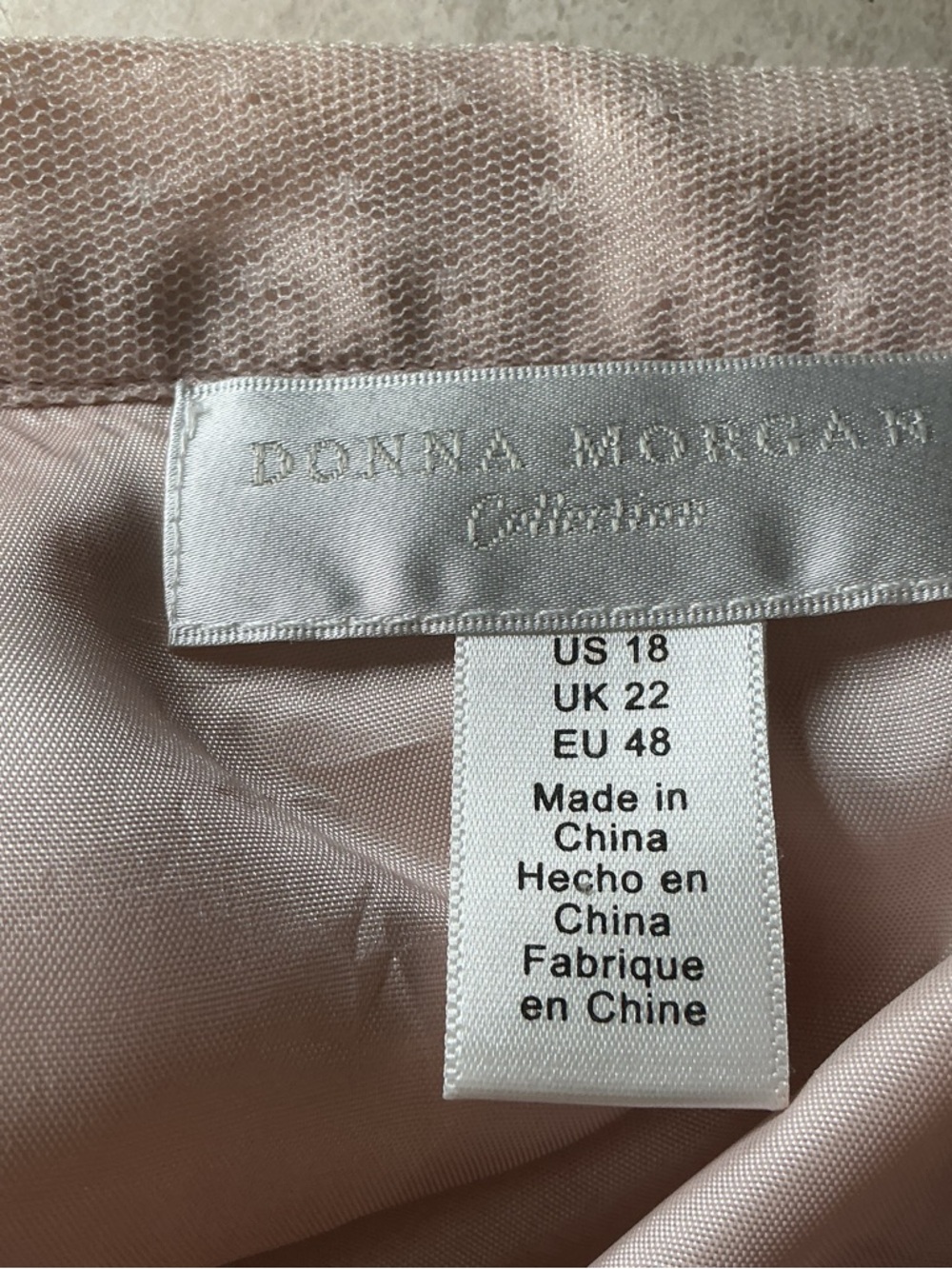 Donna Morgan Collections soft blush Pink Tulle Midi Skirt - Picture 5 of 8